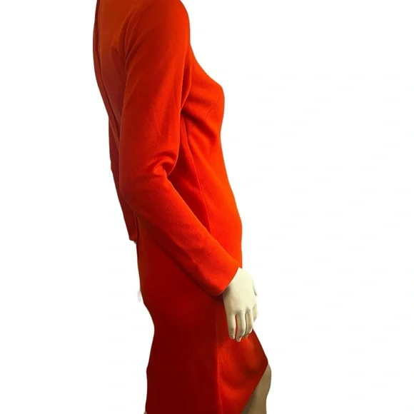 ADDE Originals CALIFORNIA  1960s high neck Red knit Dress Size Small/medium - Picture 4 of 7